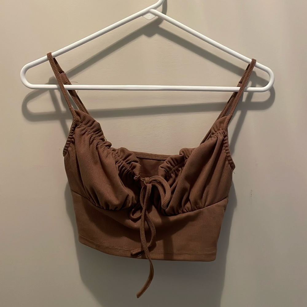 Brown crop top